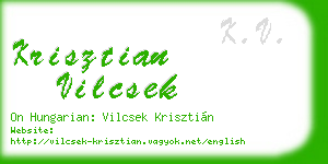 krisztian vilcsek business card